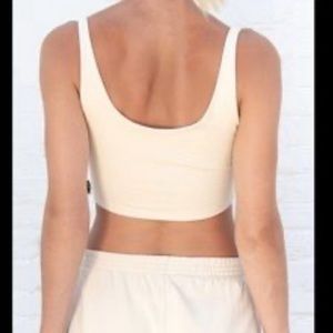 Brandy Melville Cream Crop Tank